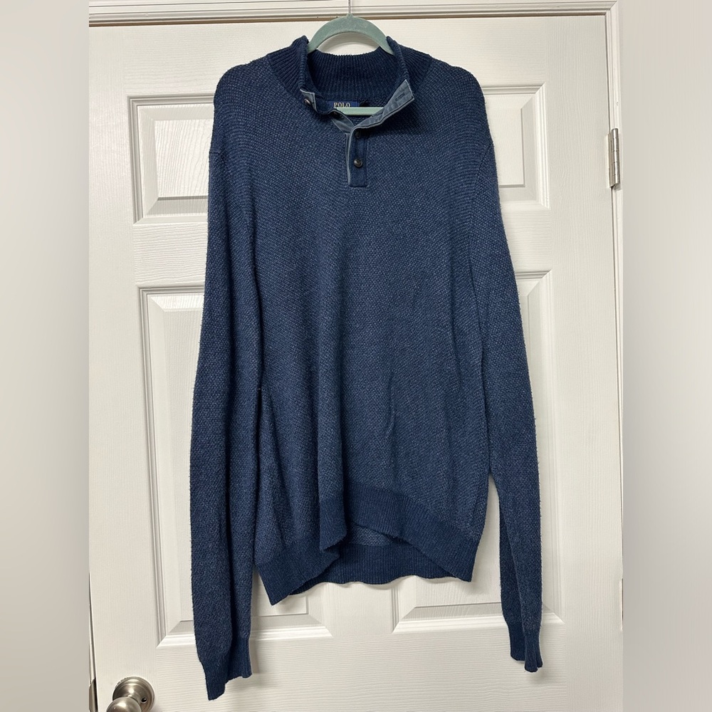 Polo Pullover Men’s Navy Sweater XXL